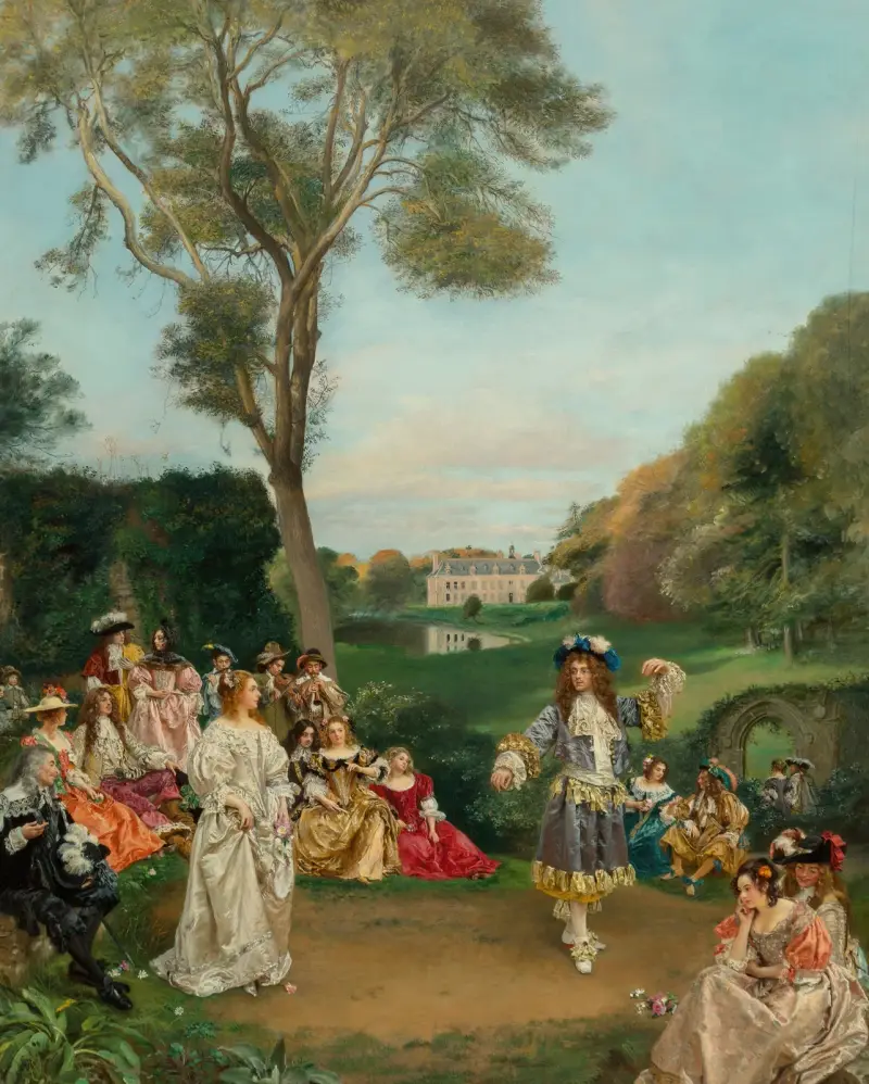 Dansen, slottet Kerduel, greve de Champagny av Gustave Jean Jacquet