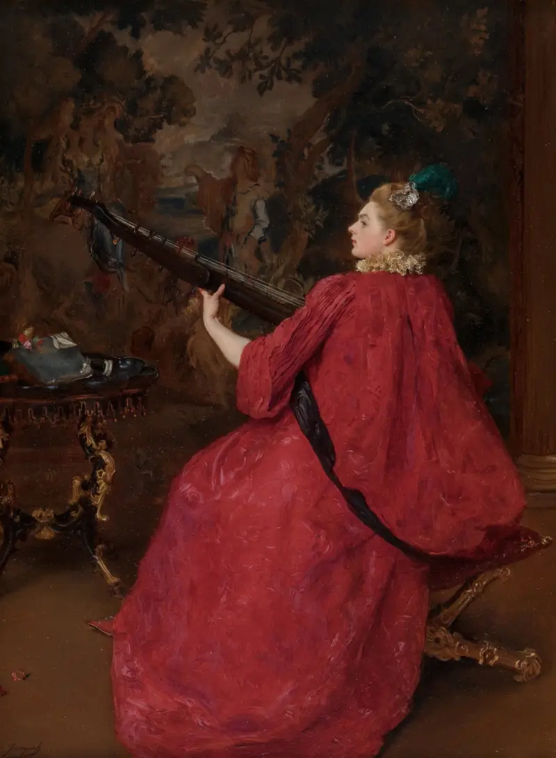 Die Musikantin von Gustave Jean Jacquet