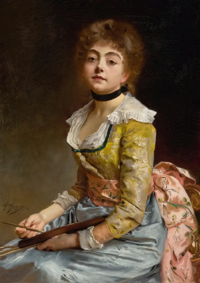 Porträtt av en konstnär av Gustave Jean Jacquet