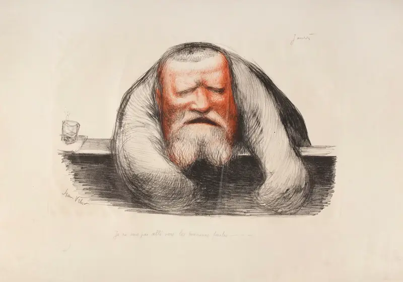 Jaurès vid talarstolen av Jean Veber