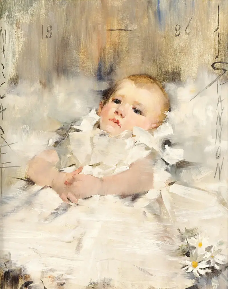 Bebis i volangklänning av James Jebusa Shannon