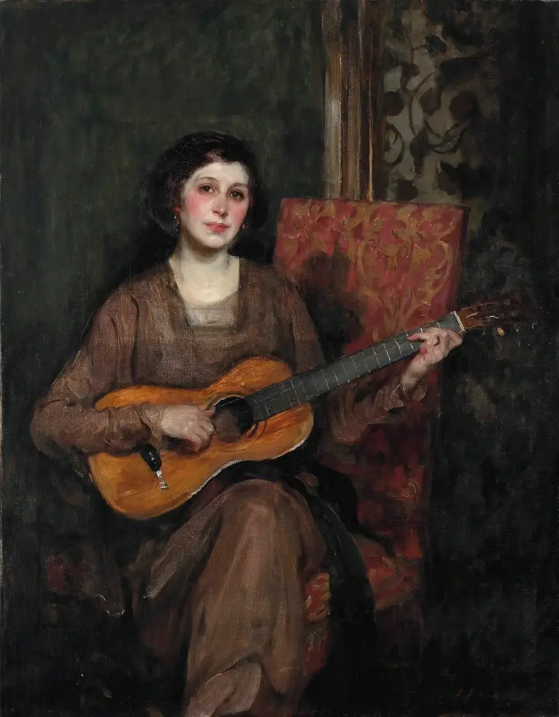 Porträtt av Florence Shannon, konstnärens hustru av James Jebusa Shannon