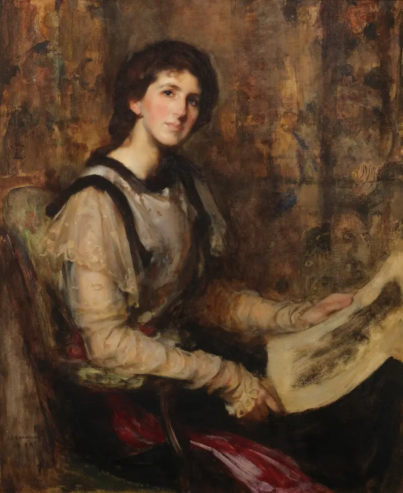 Porträtt av Mrs Senior (född Hammersley) (1864–1943) av James Jebusa Shannon