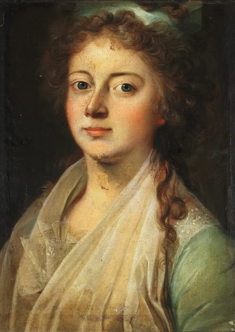 Porträtt av drottning Marie Sophie Frederikke av Jens Juel