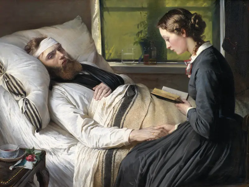 A Wounded Danish Soldier av Elisabeth Jerichau Baumann