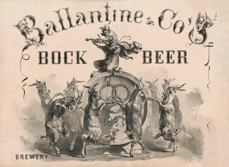 Ballantine & Co:s bryggeri, N[ew York], bocköl av Henry Jerome Schile