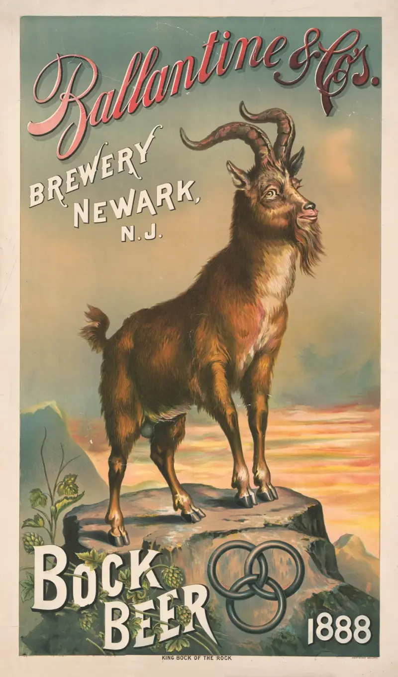 Ballatine & Co.s Brauerei, Newark, N.J., Bockbier, 1888, King Bock of the rock von Henry Jerome Schile