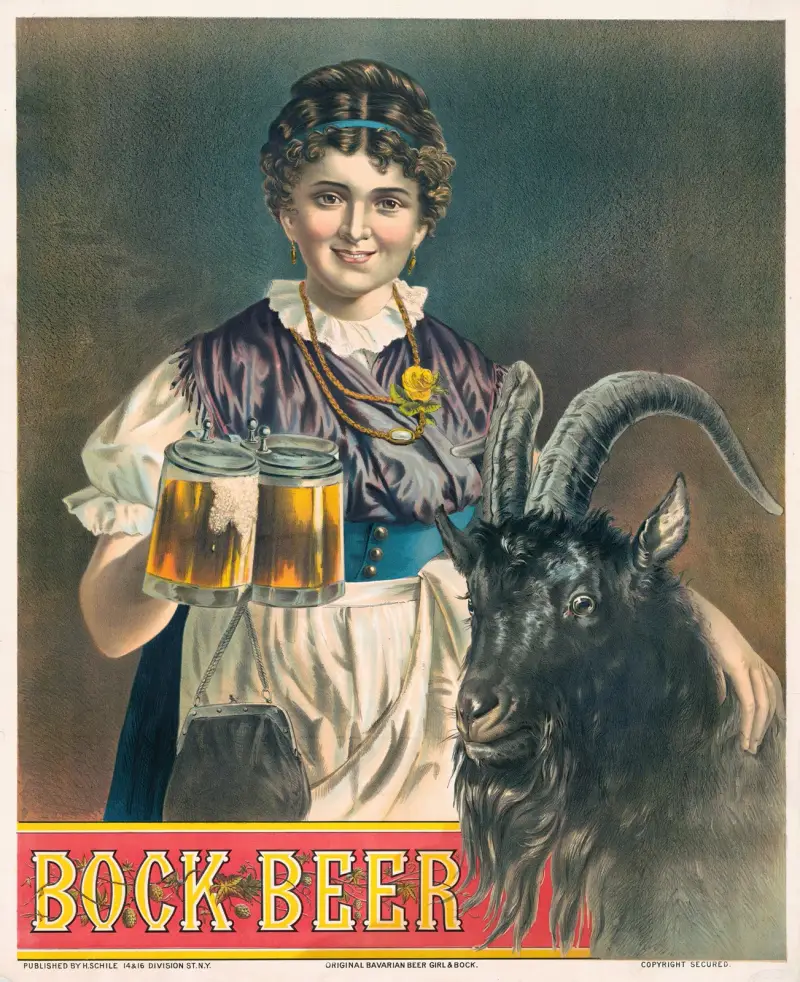 Bockbier, original bayerisches Biermädchen & Bock von Henry Jerome Schile