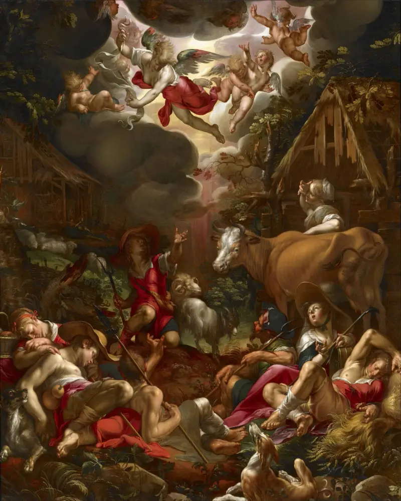 Verkündigung an die Hirten von Joachim Wtewael