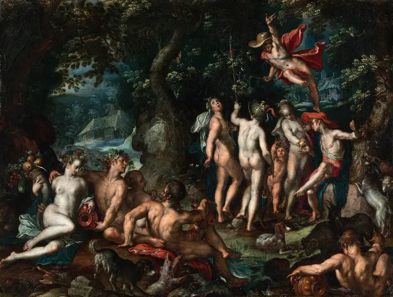 The Judgment of Paris, 1602 av Joachim Wtewael