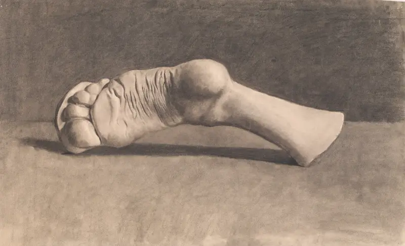 Tegning Efter Gips. En Fod av Joakim Skovgaard