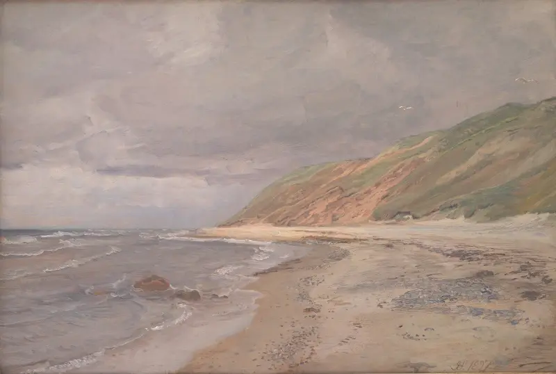 Tisvilde Strand. Gråvejr av Joakim Skovgaard
