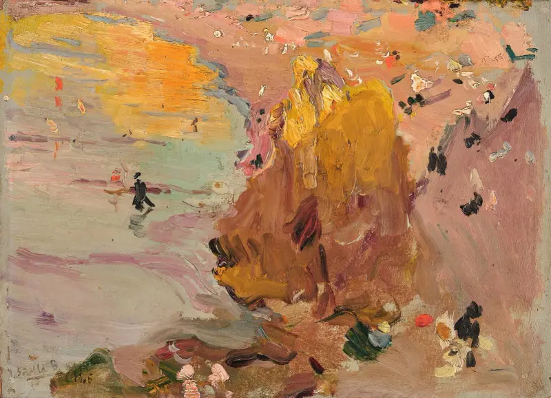 Stranden i Biarritz av Joaquín Sorolla