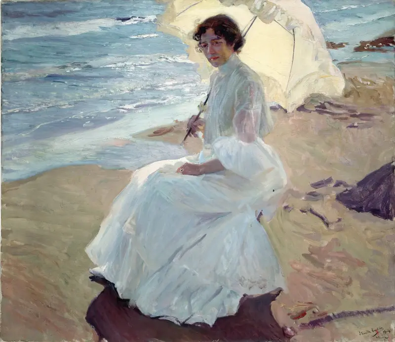 Clotilde na plaży, Joaquín Sorolla