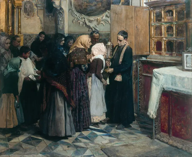 Der Kuss auf die Reliquie von Joaquín Sorolla