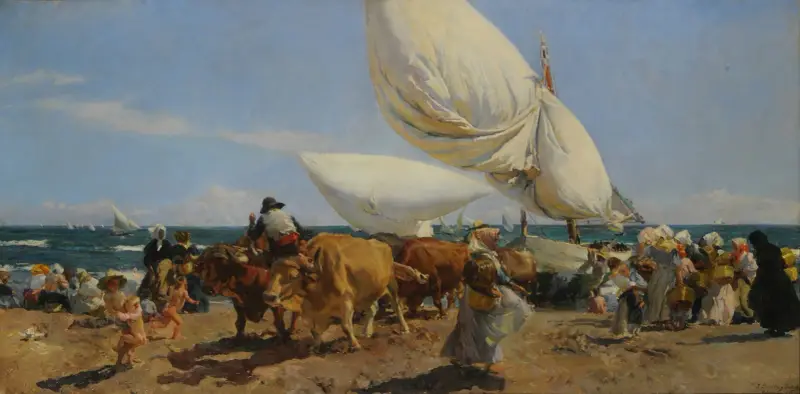 Návrat z rybolovu, Joaquín Sorolla