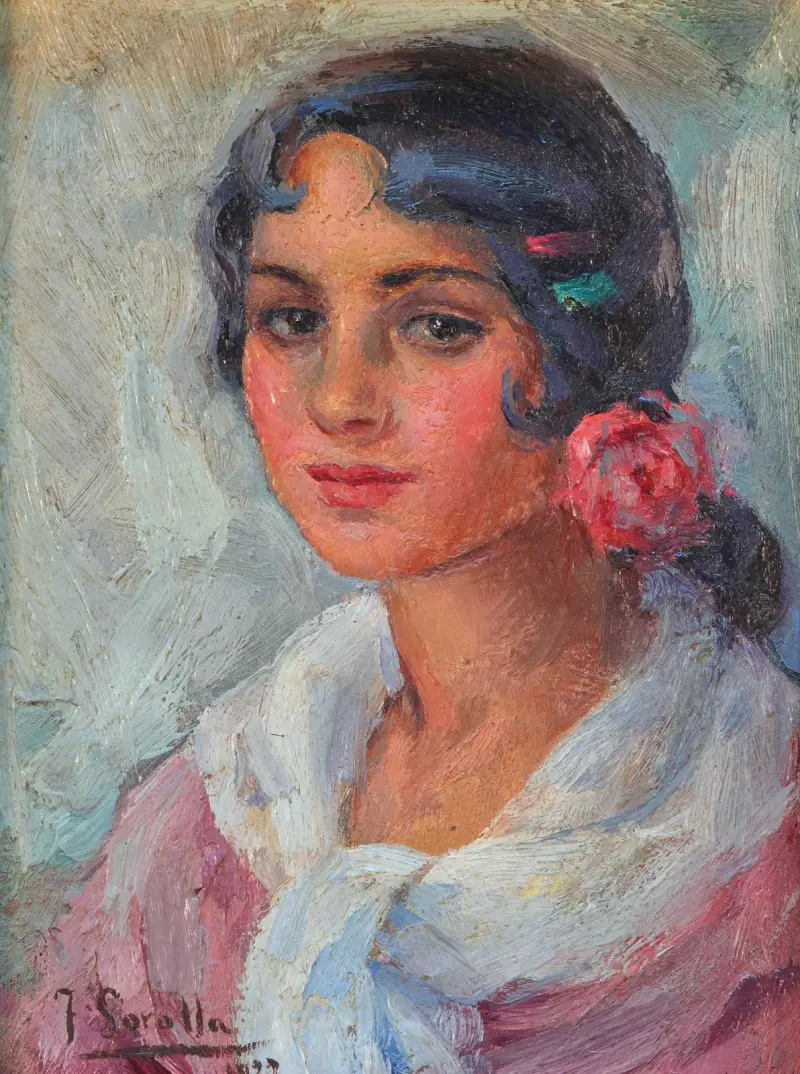 Porträtt av en kvinna av Joaquín Sorolla