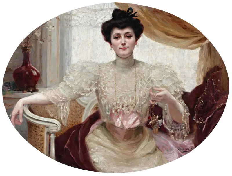 Porträtt av Luisa Martinez de Tejeda av Joaquín Sorolla