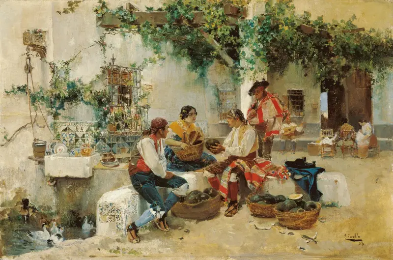 Prodávání melounů, Joaquín Sorolla
