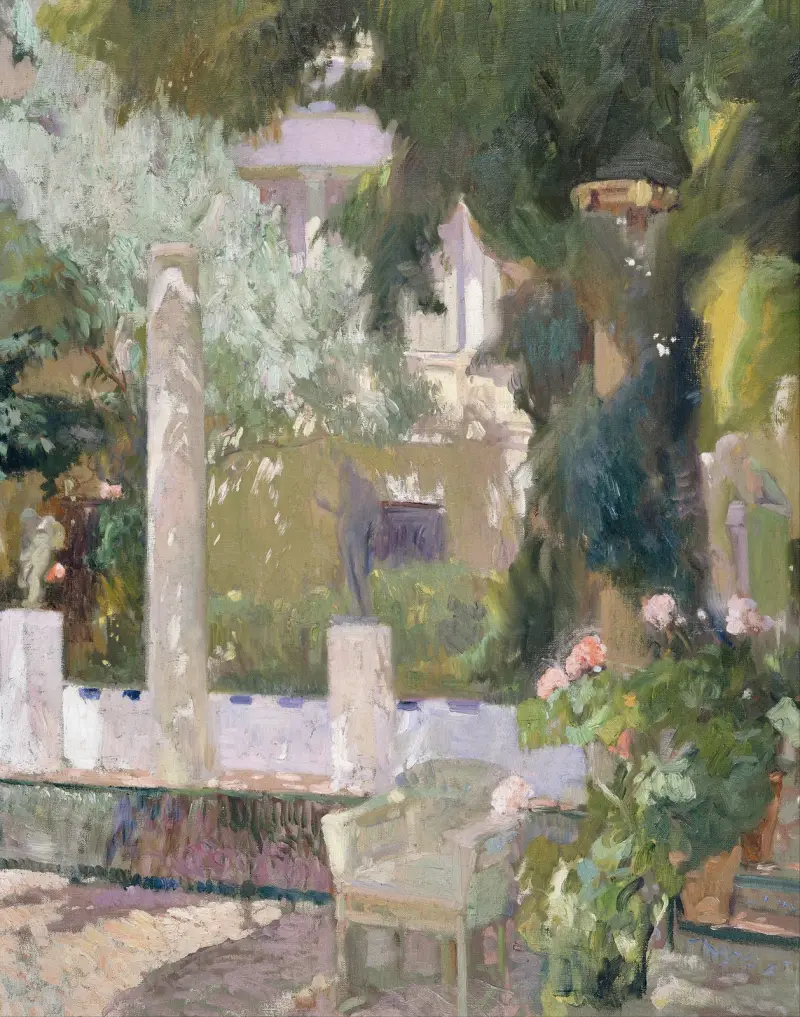 The Gardens at the Sorolla Family House av Joaquín Sorolla