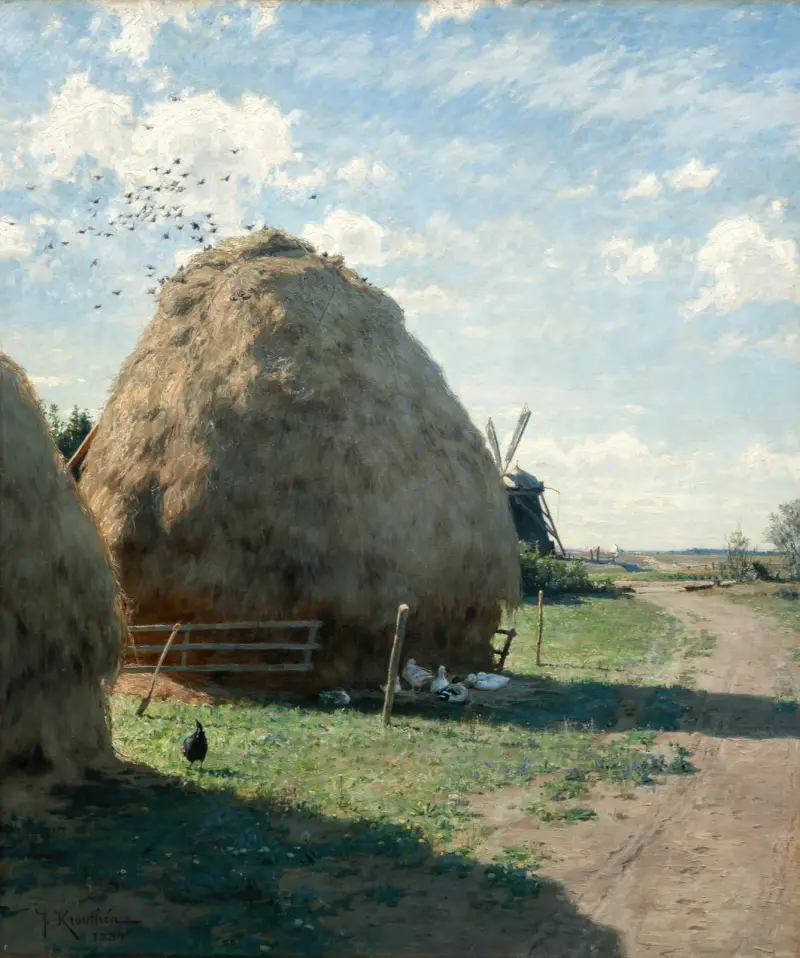 Heuhaufen. Sommermotiv aus Skagen von Johan Krouthén