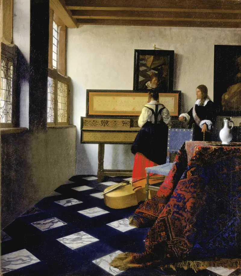 Musiklektionen av Johannes Vermeer