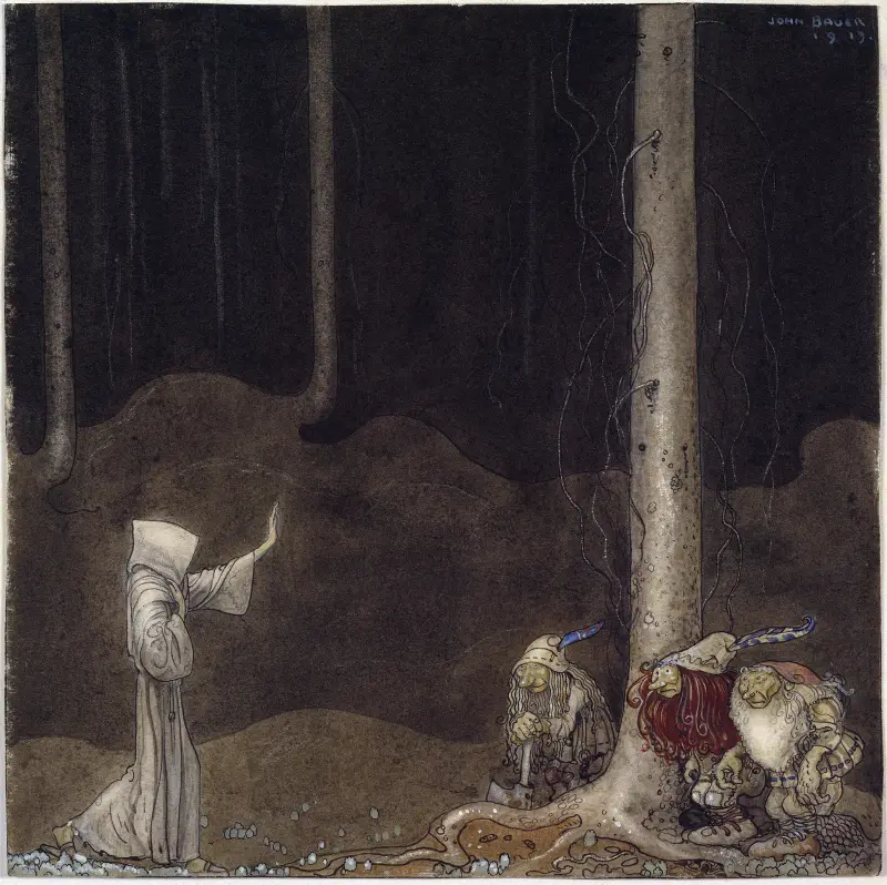 Bruder Martin und die drei Trolle von John Bauer