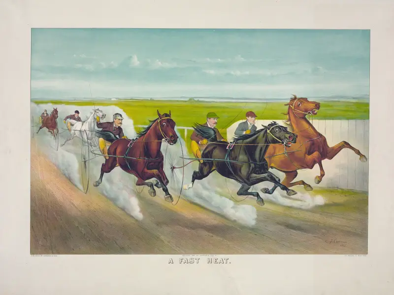 A fast heat, 1897 av John Cameron