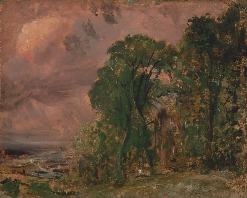 Widok na Hampstead w burzową pogodę, John Constable