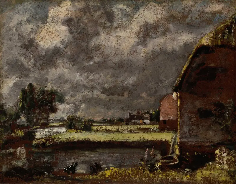 Utsikt vid stranden av floden Stour av John Constable