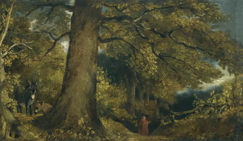 En ung flicka i ett skogslandskap av John Constable