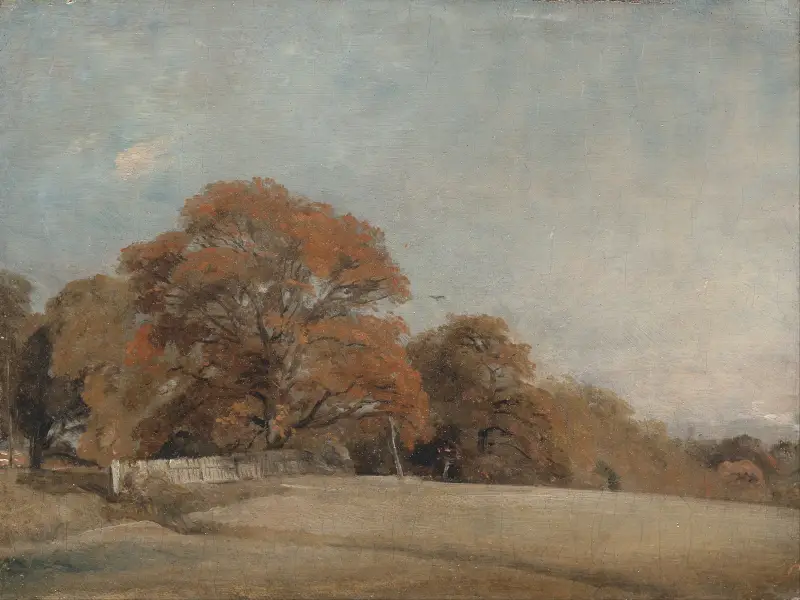 Ett höstlandskap vid East Bergholt av John Constable