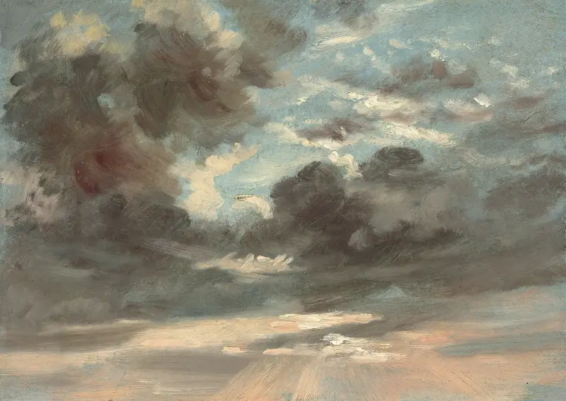 Cloud Study – Stormy Sunset av John Constable