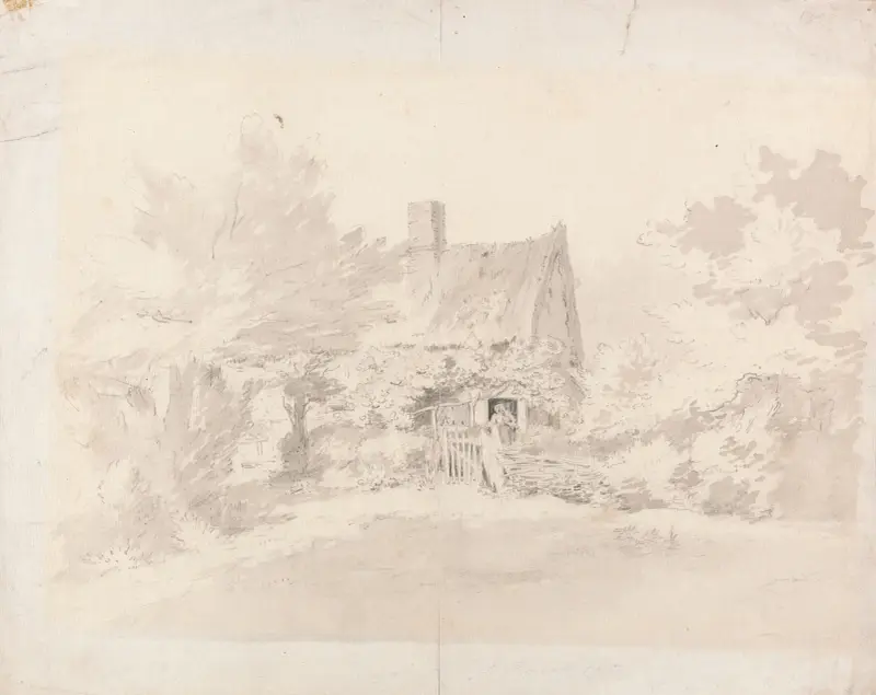 Hütte zwischen Bäumen von John Constable