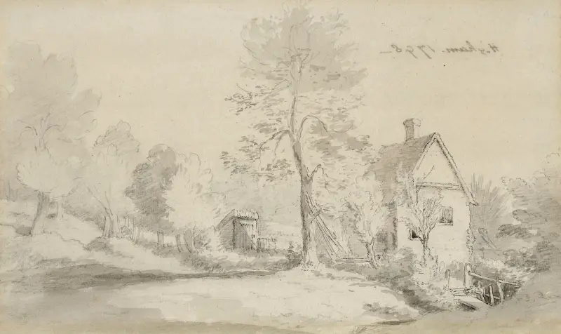Higham, väster om East Bergholt av John Constable