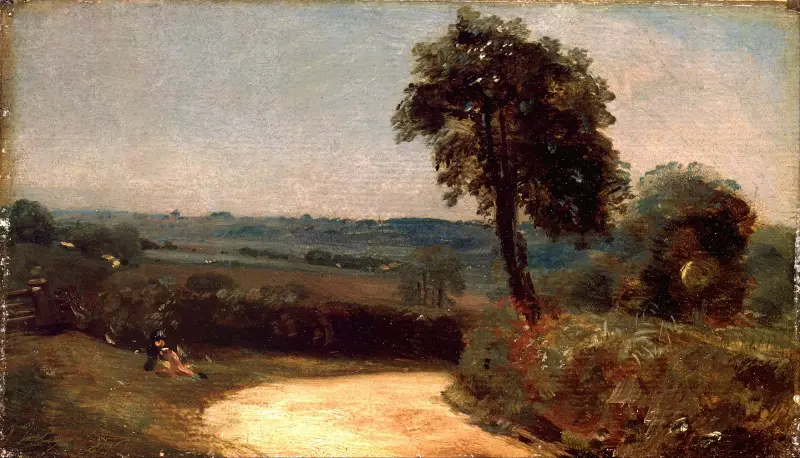 Vägen från East Bergholt till Flatford av John Constable