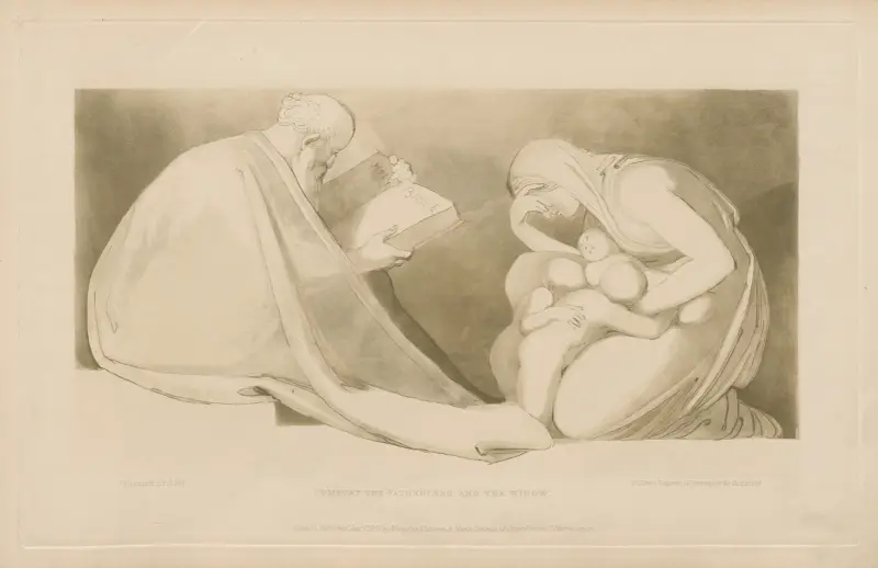Tröstet die Vaterlosen und die Witwen von John Flaxman