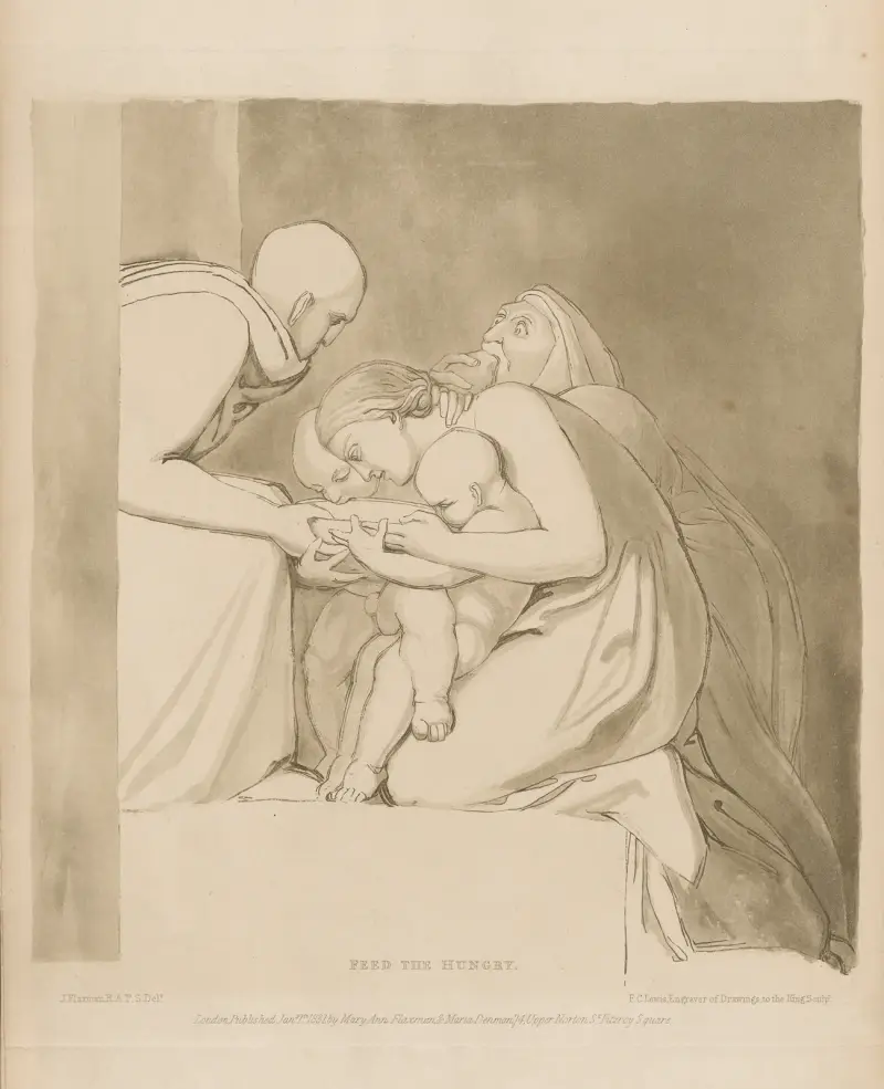 Speist die Hungrigen von John Flaxman