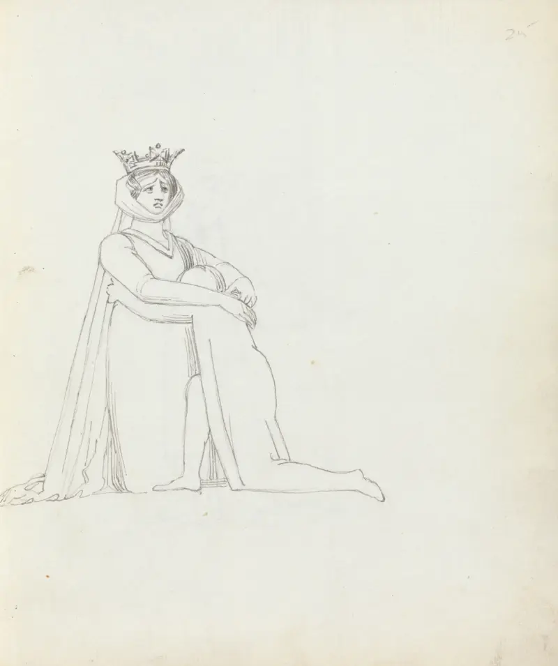 Mrs. Siddons kniend mit Kind von John Flaxman