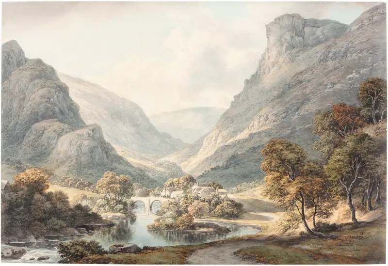 A View of Dovedale av John Glover