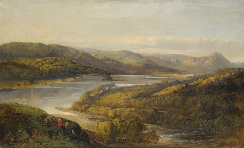 Widok na jezioro Grasmere z Loughrigg Fell, Kumbria, John Glover