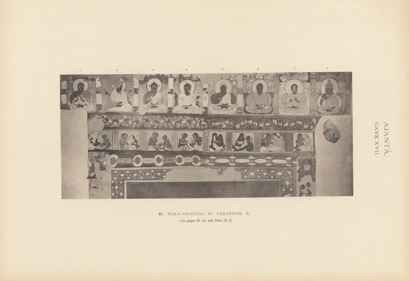 Målningarna i de buddhistiska grottemplen i Ajantâ, Khandesh, Indien, pl. 60 av John Griffiths