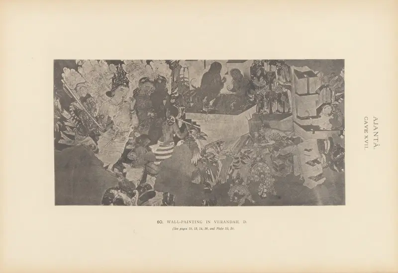 Målningarna i de buddhistiska grottemplen i Ajantâ, Khandesh, Indien, pl. 59 av John Griffiths