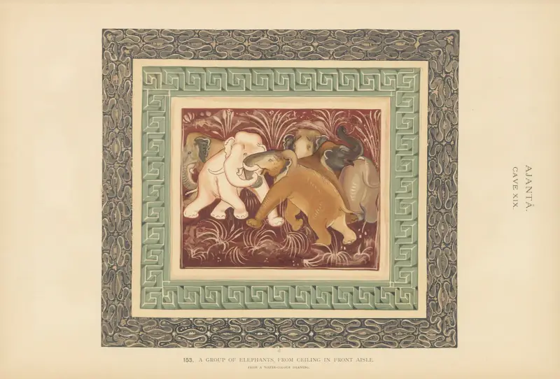 The paintings in the Buddhist cave-temples of Ajantâ, Khandesh, India Pl.152 av John Griffiths