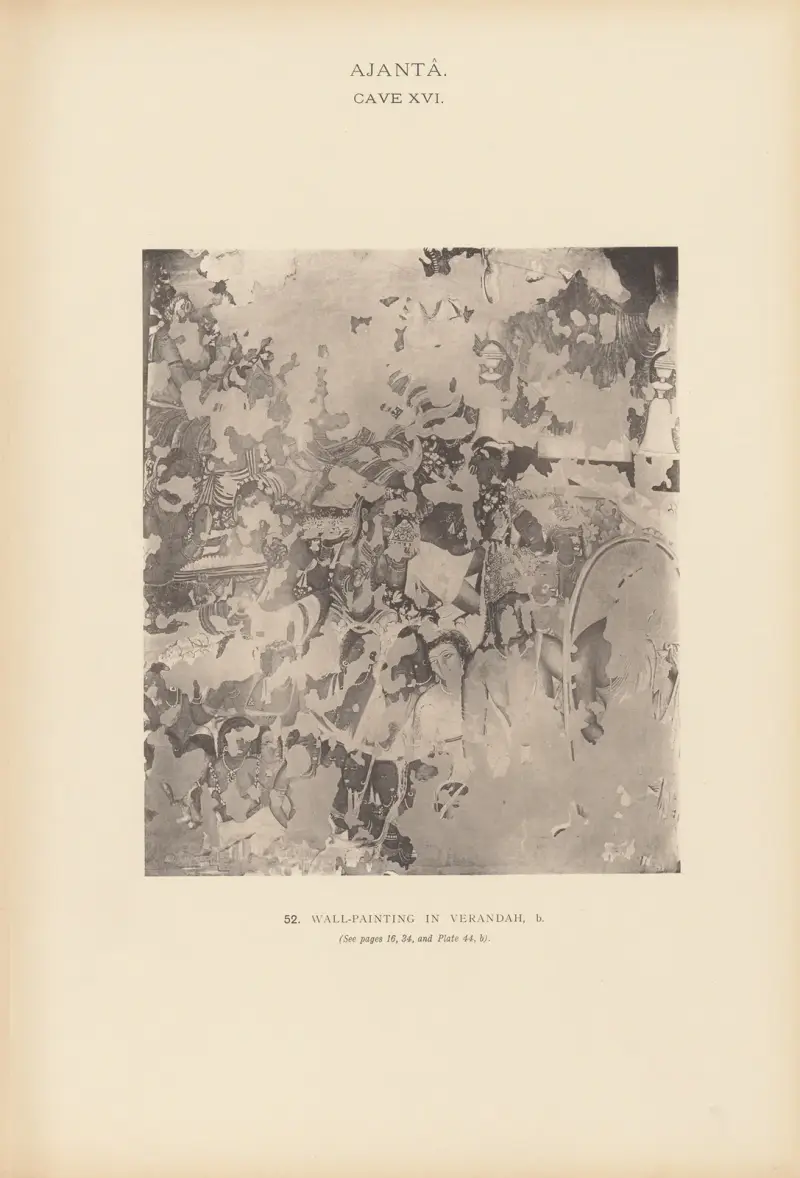 Målningarna i de buddhistiska grottemplen i Ajanta, Khandesh, Indien, pl. 51 av John Griffiths