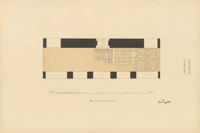 The paintings in the Buddhist cave-temples of Ajantâ, Khandesh, India Pl.155 av John Griffiths