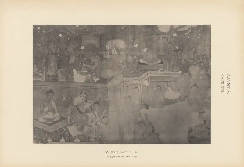 The paintings in the Buddhist cave-temples of Ajantâ, Khandesh, India Pl.049 av John Griffiths