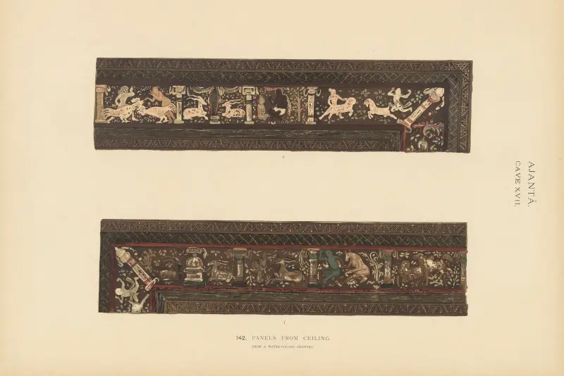 The paintings in the Buddhist cave-temples of Ajantâ, Khandesh, India Pl.141 av John Griffiths