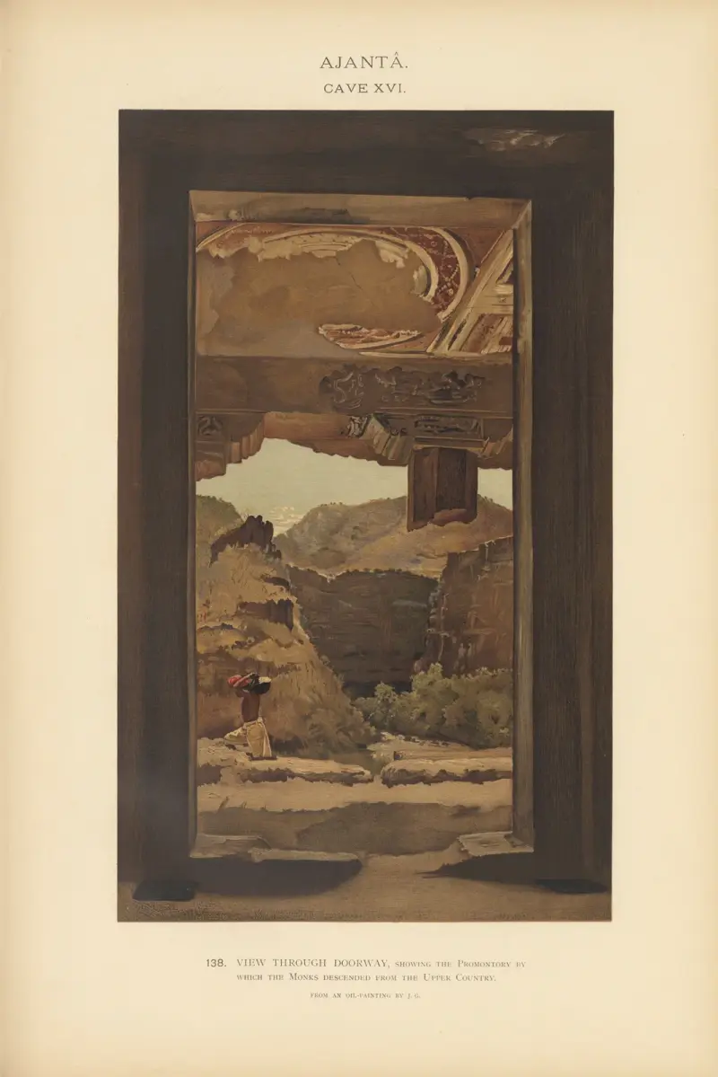 Målningarna i de buddhistiska grottemplen i Ajantâ, Khandesh, Indien, pl. 137 av John Griffiths