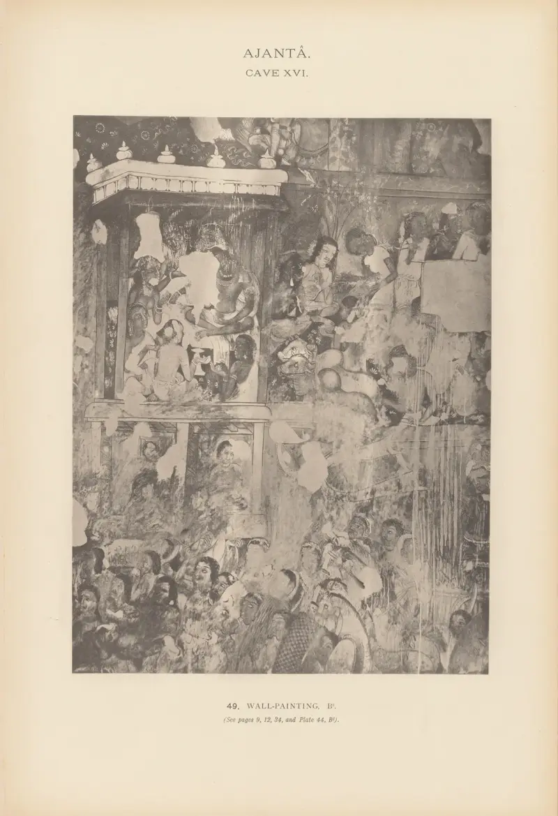 The paintings in the Buddhist cave-temples of Ajantâ, Khandesh, India Pl.048 av John Griffiths
